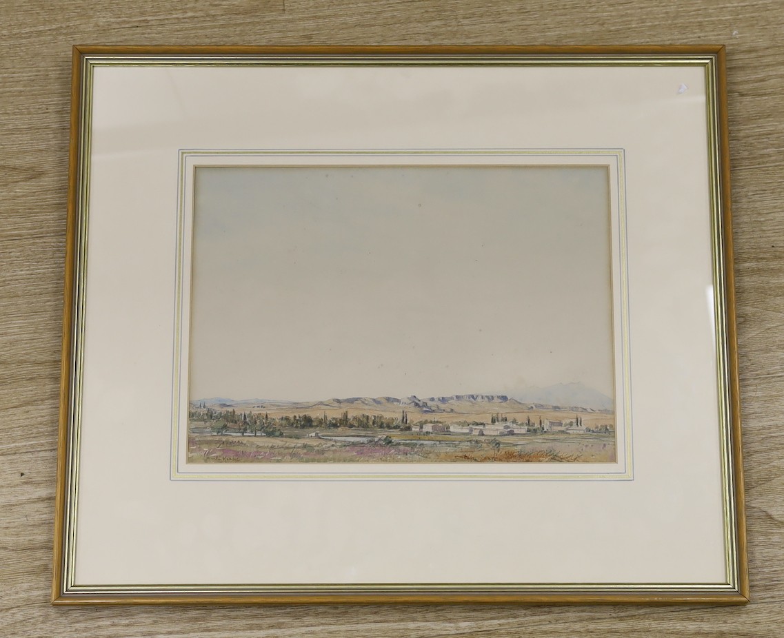 Martin Hardie RA (1875-1952), watercolour, 'Spanish landscape, Saragossa', signed and dated 1927, 25 x 34.5cm